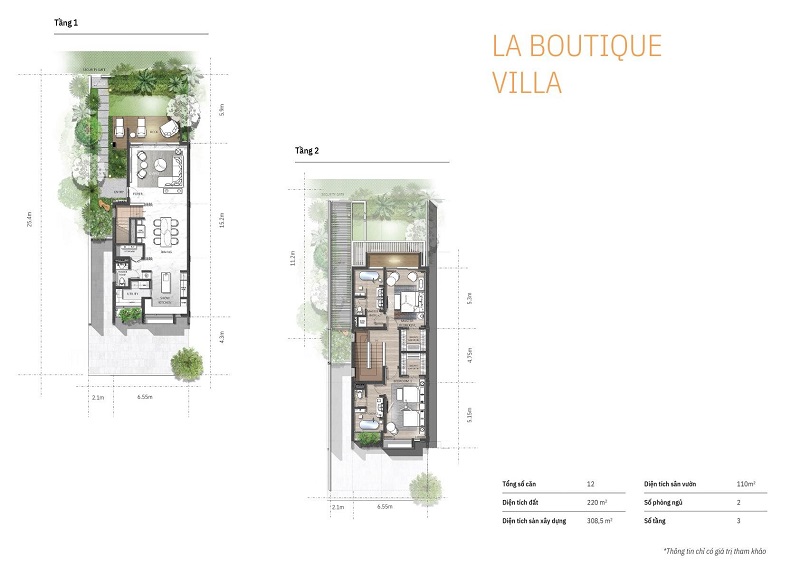 Mặt bằng biệt thự La Boutique Villa dự án Le Meridien Danang IFF Holdings