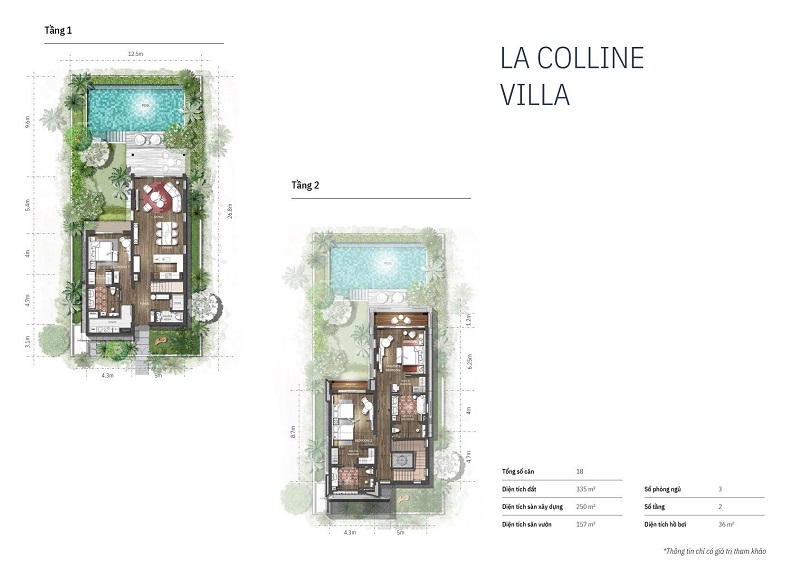 Mặt bằng biệt thự La Colline Villa dự án Le Meridien Danang Resort & Spa