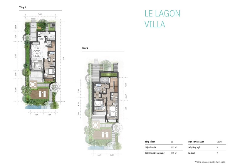 Mặt bằng biệt thự Le Lagon Villa dự án Le Meridien Danang IFF Holdings