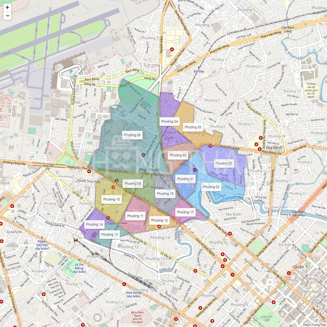 Bản đồ khu vực thành phố Hồ Chí Minh năm 2022 - Bản đồ Quận Phú Nhuận