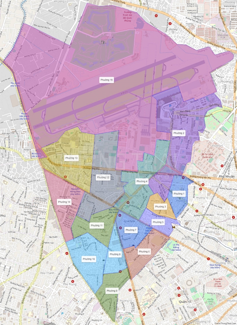 Bản đồ khu vực thành phố Hồ Chí Minh năm 2022 - Bản đồ Quận Bình Tân