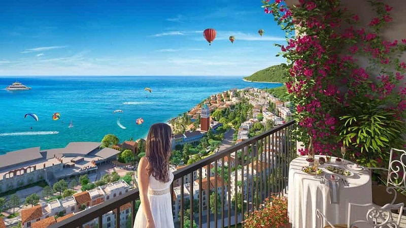 Tầm view bao trọn biển trời Đảo Ngọc của căn hộ The Sky