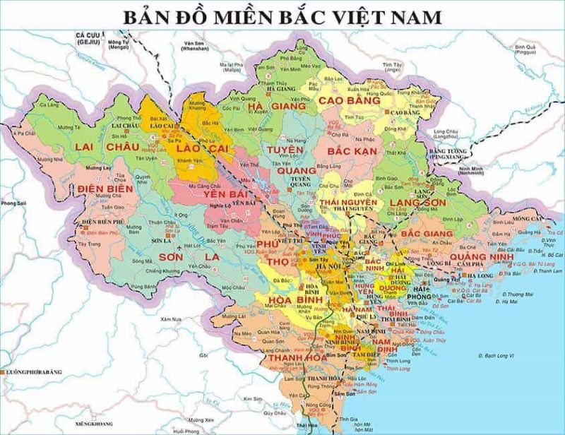 Bản đồ phía Bắc Việt Nam – Thông tin mới nhất năm 2022