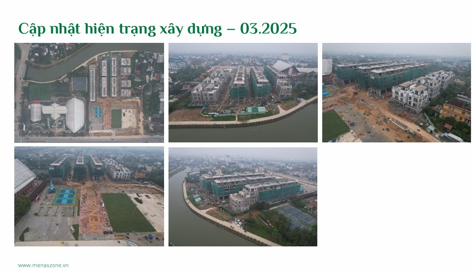 Cập nhật tiến độ xây dựng Menas Zone Vỹ Dạ – Tháng 3/2025